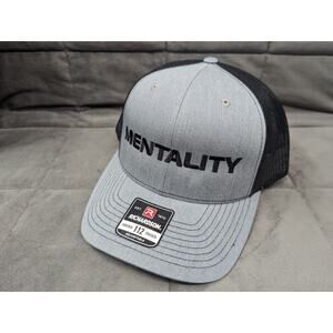 Richardson 112 Trucker Hat Mens Snapback Mesh Ball Cap Mentality Black Grey
